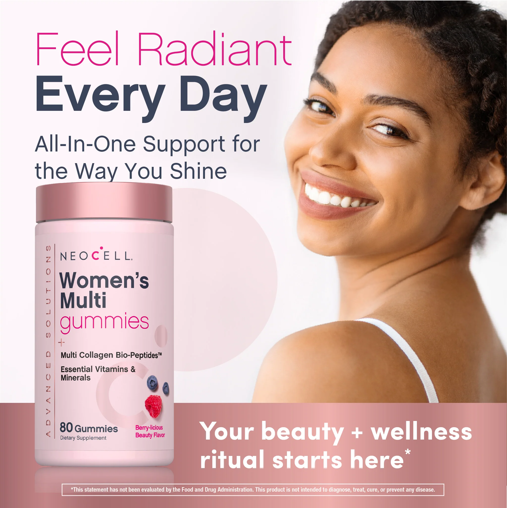 Women's Multi Gummies Advanced Berry-licious Beauty Flavor, 80 Tasty Gummies - Image 6